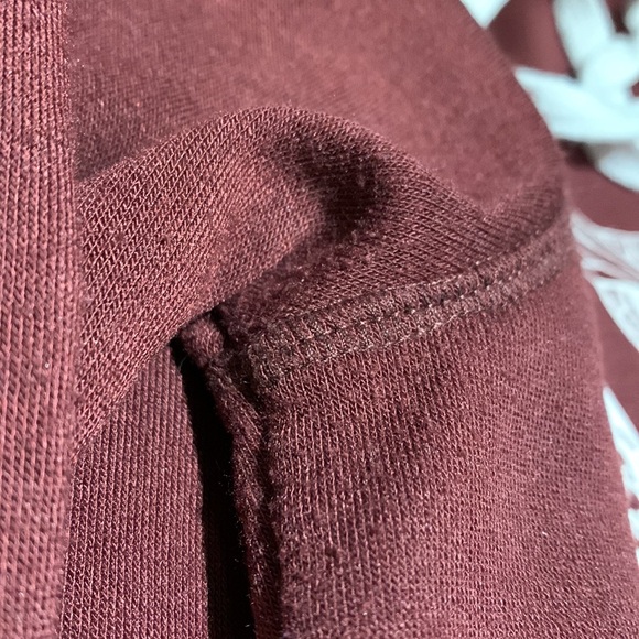 Ardene Burgundy/Wine 3 Owls Hoodie Sweatshirt - size S - Picture 7 of 16